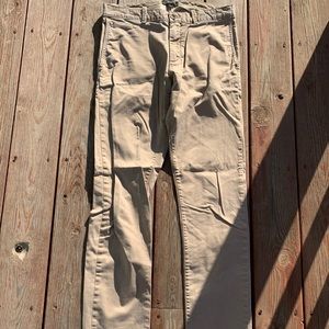 Banana republic tan Fulton skinny khaki pants